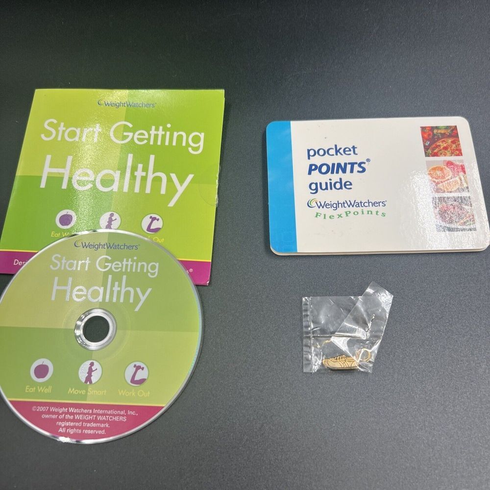 Lot of‎ 3 Weight Watchers Start Getting Healthy DVD, Pocket Guide & Shoe Charm